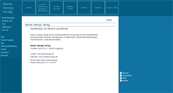 Desktop Screenshot of hampp-verlag.de